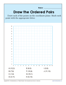 Free ordered pairs picture worksheets