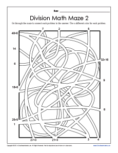 Division Math Maze 2 | Free, Printable Worksheets