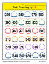 Math Skip Counting by 10 Worksheet