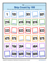 Math Skip Counting by 100 Practice Worksheet