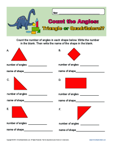 Count the Angles: Triangle or Quadrilateral | 2nd Grade Geometry