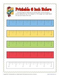 Printable 6 inch Ruler